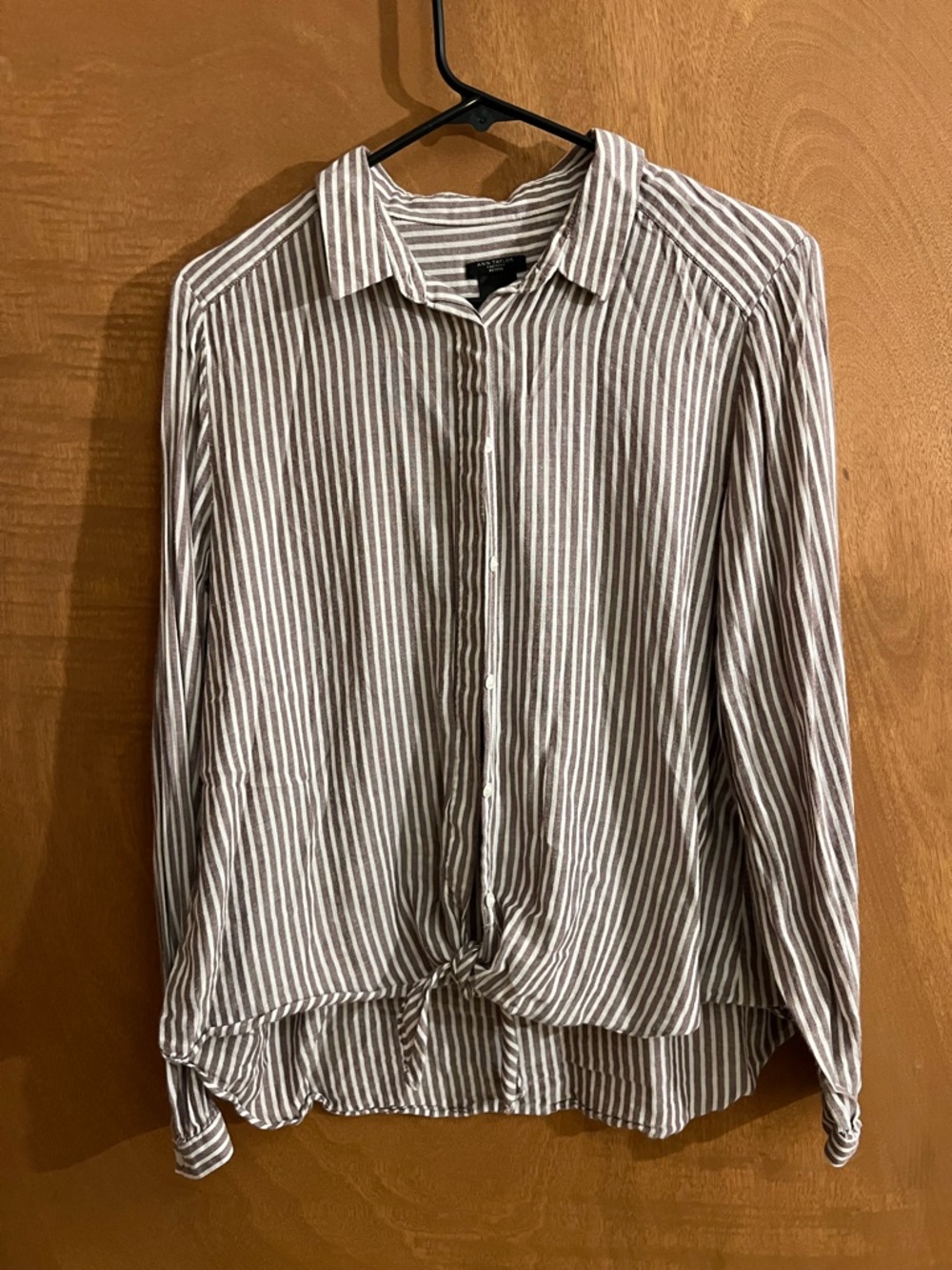 Ann Taylor Striped Button-Up Shirt